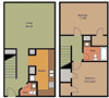 2 bedroom/ 1.5 bath TH